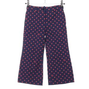 Gucci Navy Pants with Red Polka Dots